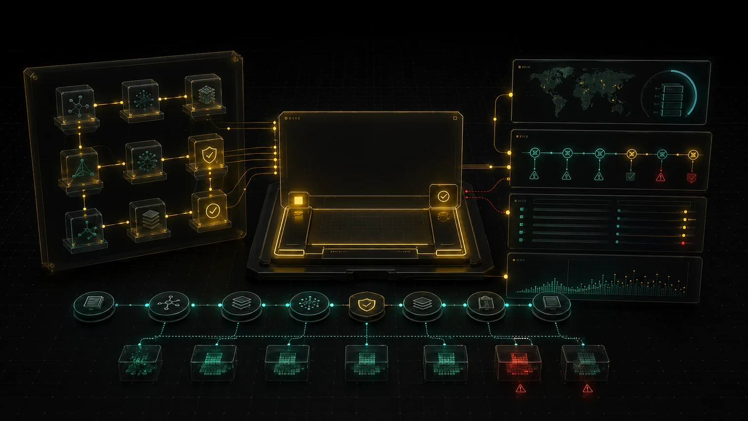 Abstract governance console for audit and human review